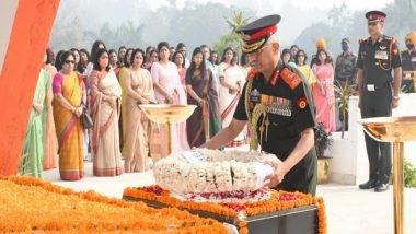 India News | Gen MM Naravane Lays Wreath at Sikh Light Infantry Regiment Centre's War Memorial in UP's Fatehgarh