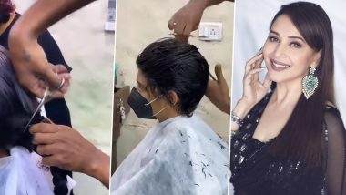 Madhuri Dixit Calls Her Son Ryan a Hero After He Donates Hair to Cancer Patients (Watch Video)