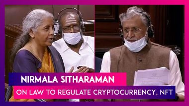 Nirmala Sitharaman, Finance Minister Addresses Questions On Law To Regulate Cryptocurrency, NFT