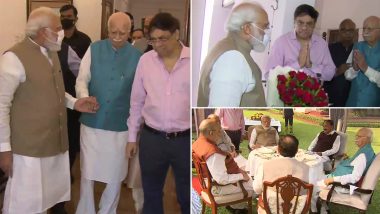 LK Advani Turns 94; PM Narendra Modi, Amit Shah And Other Senior Leaders Meet Veteran BJP Leader at His Residence (Watch Video)