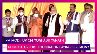 PM Modi, UP CM Yogi Adityanath At Mega Event For Noida Airport Foundation Laying Ceremony