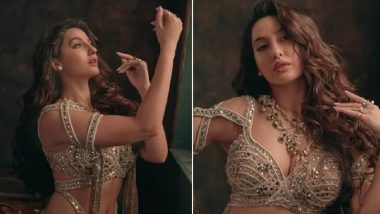 Satyameva Jayate 2: Nora Fatehi Stuns in a Custom Abu Jani Sandeep Khosla Dress for Kusu Kusu Song, Actress Shares Striking Pictures in the Outfit on Social Media (View Pics)
