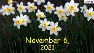 November 6, 2021: Which Day Is Today? Know Holidays, Festivals and Events Falling on Today&rsquo;s Calendar Date