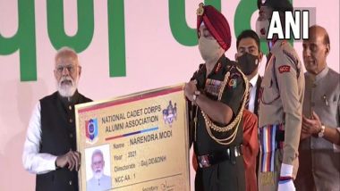 PM Narendra Modi Enrolls as 1st Member of NCC Alumni Association in Jhansi