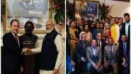 World News | Ahead of COP-26, PM Modi Meets with Indian Community Members, Indologists in Glasgow