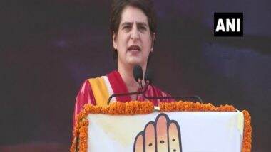 Uttar Pradesh Assembly Elections 2022: Priyanka Gandhi Promises Smartphones, Two-Wheelers to Girl Students Ahead of UP Polls