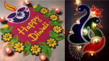 Quick Rangoli Designs for Diwali 2021: Easy, Simple and Beautiful Rangoli Design Images To Decorate Your House and Welcome Goddess Lakshmi