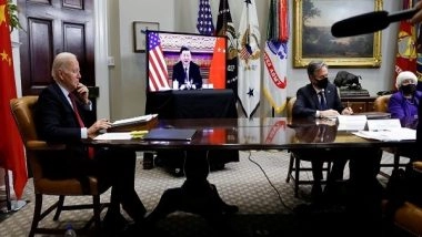 World News | Biden, Xi Discuss Afghanistan, Iran, During Summit