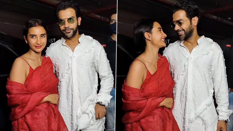 Rajkummar Rao and Patralekhaa Spotted at Mumbai Airport! Actress Can’t Stop Blushing When Paparazzi Calls Her ‘Bhabhiji’ (Watch Video)