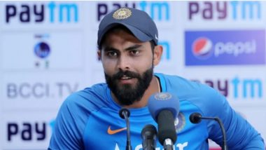Ravindra Jadeja Has A Cheeky Response to a Journalist Who Asked All-Rounder About Afghanistan Beating New Zealand in an All-Important tie (Watch Video)