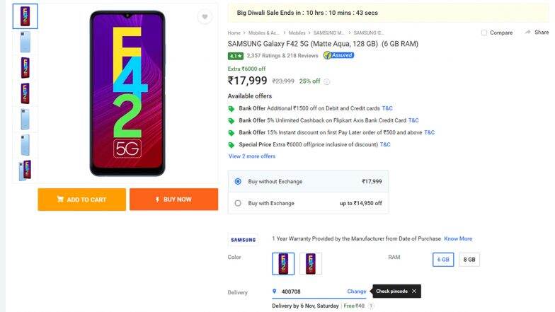 Flipkart Big Diwali Sale 2021