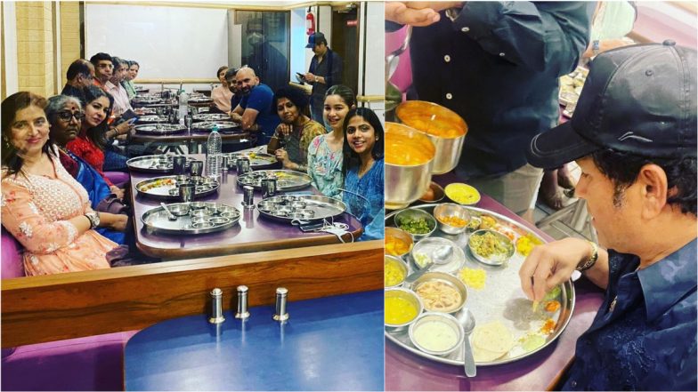 Sachin Tendulkar Celebrates Wife Anjali’s Birthday Enjoying a Hearty Gujarati Thali at This Famous Bhojanalay! View Pics