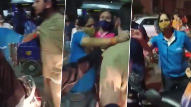 Delhi Woman Thrashes Cab Driver, Hurls Abuses in Middle of A Busy Road (Watch Video)