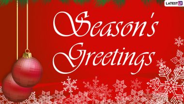 Season's Greetings 2021 Images, Quotes and HD Wallpapers: Wish Merry Christmas & Happy Holidays With These Lovely WhatsApp Messages and GIFs