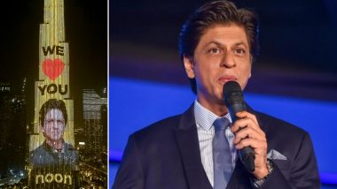 Happy Birthday Shah Rukh Khan! Dubai's Burj Khalifa Honours King Khan on His Special Day (Watch Video)