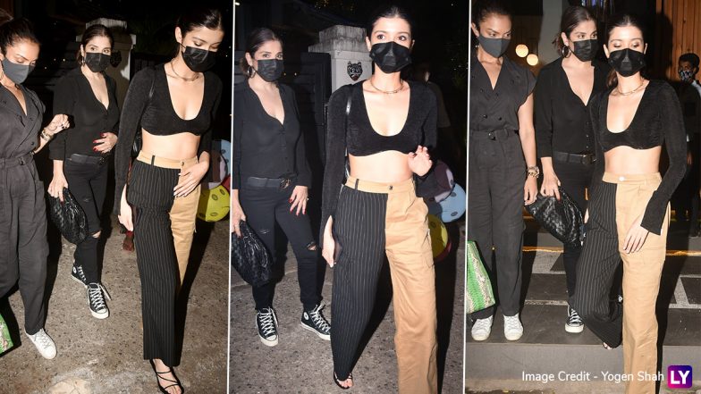 Shanaya Kapoor Makes a Striking Style Statement in Two-Toned Pants Paired With Black Top (View Pics)