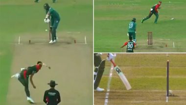 BAN vs PAK 1st T20I: Shoaib Malik Run Out in Unusual Style, Senior Batsman’s Laziness Costs him his Wicket (Watch Video)