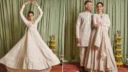 Sonam Kapoor and Anand Ahuja&rsquo;s Diwali Wish Is Dripping Elegance As They Twin in Desi Ivory Outfits (View Pics)