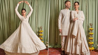 Sonam Kapoor and Anand Ahuja’s Diwali Wish Is Dripping Elegance As They Twin in Desi Ivory Outfits (View Pics)