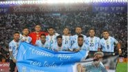 Lionel Messi & Team Argentina Render Support to Sergio Aguero, Players Hold Huge Banner For Their Teammate Ahead of Their FIFA 2021 World Cup Qualifier Match Against Brazil