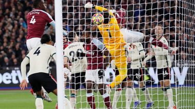 West Ham United 3–2 Liverpool, Premier League 2021–22 Video Highlights: David Moyes’ Side Snap Reds’ Unbeaten Streak To Go Third on Points Table