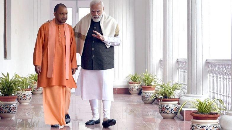 UP CM Yogi Adityanath Shares Picture with PM Narendra Modi, Assures 'Committed to Building New India'
