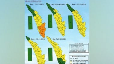 India News | Kerala Rains: IMD Issues Orange, Yellow Alerts in Several Districts