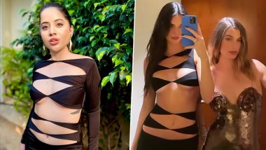 Urfi Javed Copies Kendall Jenner’s Black Cut-Out Risqué Dress and Nah We Ain't Kidding! (View Pics)