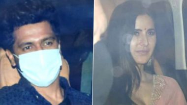 Vicky Kaushal and Katrina Kaif Clicked Leaving Aarti Shetty’s Diwali Party Amidst Their Wedding Buzz (View Pics)