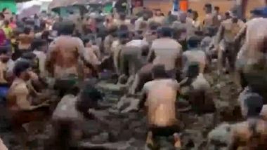 Cow Dung Festival 2021: Gumatapura Residents Throw Cow Dung At Each Other To Mark End Of Diwali Celebrations (Watch Video)