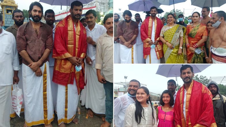 Enemy: Vishal Clicked at Tirumala Tirupati Temple To Seek Blessings Ahead of His Film's Release (View Pics)