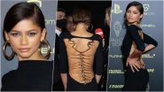 Ballon d'Or 2021 Awards Ceremony: Zendaya Rocks Sexy Backless Black Gown by Roberto Cavalli and the Pics Will Make You Say &lsquo;Wow&rsquo;