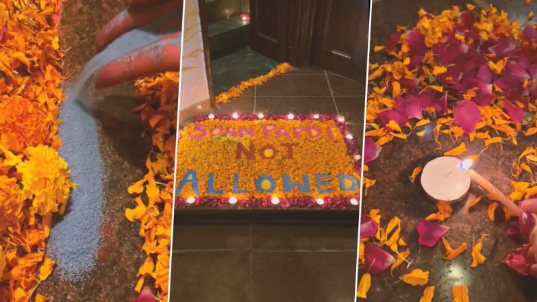 Diwali 2021 Rangoli Design: Zomato Gives 'No Soan Papdi' Jokes A Rangoli Twist; Are You Going to Try This Design? Watch Video