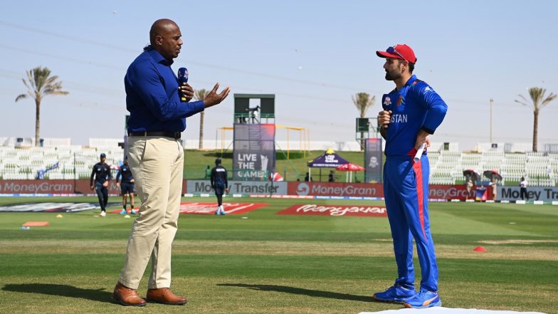 AFG vs NZ Toss Report & Playing XI, ICC T20 World Cup Super 12: Mohammad Nabi Has Won the Toss, Opts to Bat First