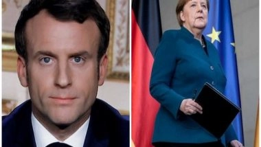 World News | Macron Offers Merkel French National Honour on Her Farewell Trip