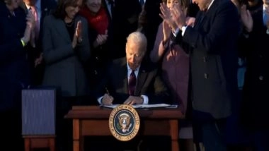 World News | Biden Signs USD 1.2 Tln Bill, Says US' Infrastructure Investment Will Grow Faster Than China's