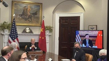 World News | Biden Expresses Concerns to Xi over Human Rights Situation in Xinjiang, Tibet, Hong Kong