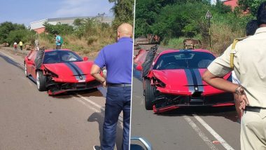 Ferrari Car Crashes On Goa Road; Social Media User Shares Images