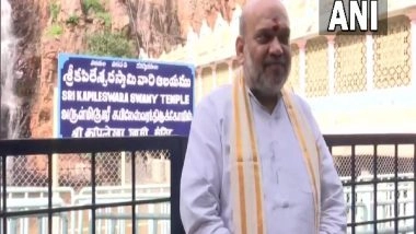 India News | Amit Shah Offers Prayers at Kapileswara Temple in Tirupati