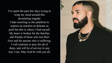 Drake Reacts to the Travis Scott Concert Tragedy With a Heartfelt Post on Social Media