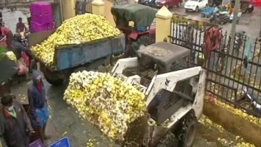 India News | Huge Quantity of Flowers Gone to Waste at Chennai Wholesale Market Due to Poor Demand, Continuous Rain