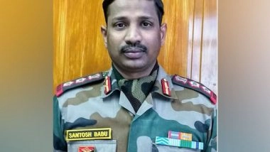 India News | Galwan Valley Clash Hero Col Santosh Babu to Posthumously Receive Mahavir Chakra Today