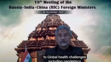 World News | India at RIC Meet: Coordinate Approaches on Terrorism, Work Together to Ensure Assistance Reaches Afghanistan Without Hindrance, Politicization