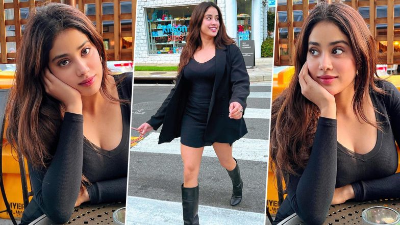 Janhvi Kapoor Looks Fashionable in LBD As She Shares Pictures From Her Los Angeles Trip!