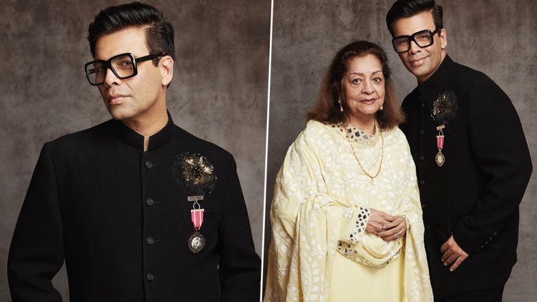 Karan Johar Poses With Mother Hiroo Johar and His Padma Shri Award, Says His Father Would Have Been Proud