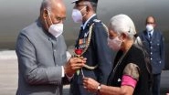 India News | President Ram Nath Kovind Arrives at UP's Kanpur for Two Day Visit