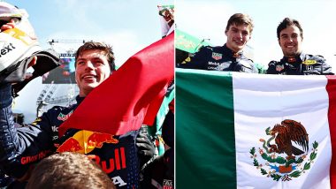 Max Verstappen Reacts After Winning Mexican Grand Prix 2021, Congratulates Sergio Perez for Historic Podium Finish (Check Post)