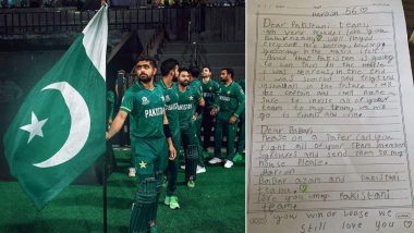 Babar Azam’s Adorable Response to Young Fan’s Letter for Pakistan Team Wins Hearts, See What the Captain Wrote As Response (Check Post)