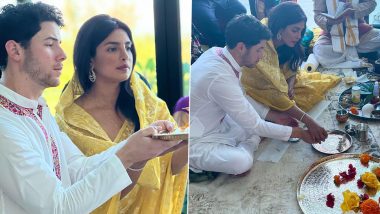 Priyanka Chopra Shares Snaps From Her Diwali Puja, Nick Jonas Goes Traditional All the Way (View Pics)