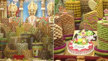 Gujarati New Year 2021: Devotees Offer Prayers at Swaminarayan Temple in Vadodara (See Pics)